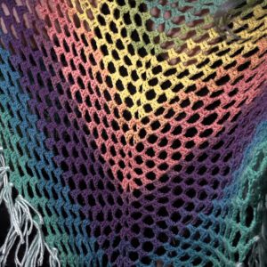Rainbow Mesh Poncho